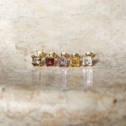 Kolczyki z Kwadratowym Kwarcem Dymnym Gold (id: 1859)