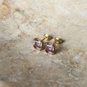 Kolczyki z Kwadratowym Ametystem Gold (id: 1857)