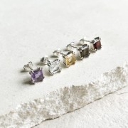 Kolczyki z Kwadratowym kamieniem