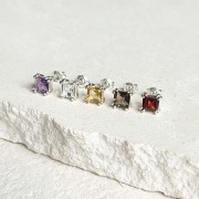 Kolczyki z Kwadratowym kamieniem