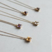 Naszyjnik z Kwadratowym Kwarcem Dymnym Gold (id: 1845)