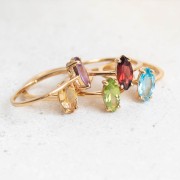 Pierścionek Markiza z Granatem Gold (id: 1938)