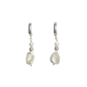 Kolczyki z Nieregularną Perłą Silver (id: 1969)