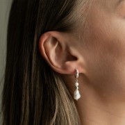 Kolczyki z Nieregularną Perłą Silver (id: 1969)