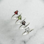 Pierścionek Serce z Białym Topazem Silver (id: 2022)