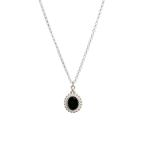 Naszyjnik w Stylu Vintage z Onyksem Silver (id: 2029)
