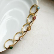 Tradycyjny Pierścionek W Stylu Retro Z Kamieniem Księżycowym Gold