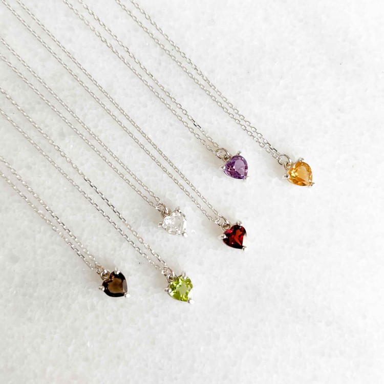 Naszyjnik Serce z Cytrynem Silver (id: 2083)