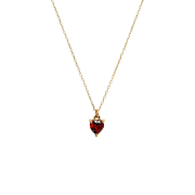 Naszyjnik Serce z Granatem Gold (id: 2075)