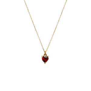 Naszyjnik Serce z Granatem Gold (id: 2075)