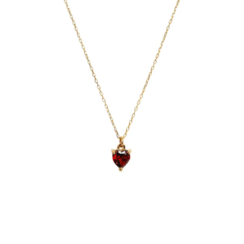 Naszyjnik Serce z Granatem Gold (id: 2075)