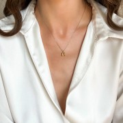 Naszyjnik z Kwadratowym Cytrynem Gold (id: 1842)