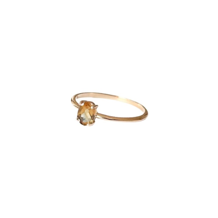 Pierścionek z Cytrynem Gold (id: 1918)