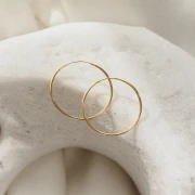 Kolczyki Koła 33 mm Pozłacane