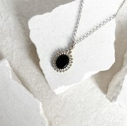 Naszyjnik Onyks Vintage Silver