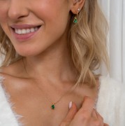 zestaw naszyjnik pozłacany i kolczyki pozłacane