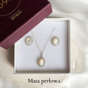 zestaw naszyjnik srebrny i kolczyki srebrne