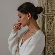 zestaw naszyjnik srebrny i kolczyki srebrne