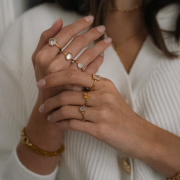 Pierścionek Serce z Cytrynem Gold (id: 2137)