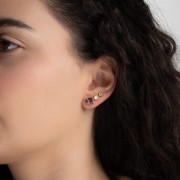 Kolczyki z Kwadratowym Ametystem Gold (id: 1857)