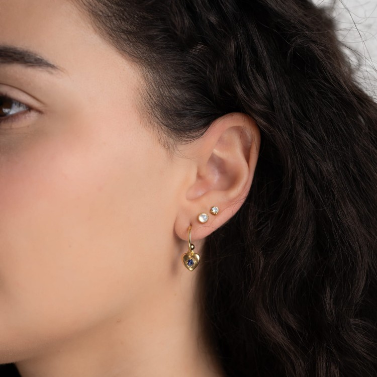 Kolczyki Serca z Iolitem Gold (id: 1503)