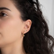 Kolczyki Serca z Granatem Gold (id: 1505)