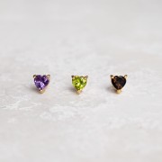 Kolczyki Sztyfty Serce z Oliwinem Gold (id: 2275)