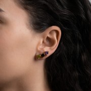 Kolczyki Sztyfty Serce z Ametystem Gold (id: 2277)