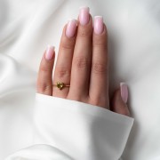 Pierścionek Serce z Oliwinem Gold (id: 2020)