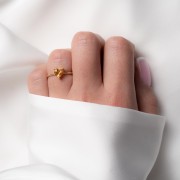 Pierścionek Serce z Cytrynem Gold (id: 2137)