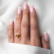 Pierścionek Serce z Cytrynem Gold (id: 2137)