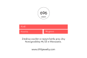 Karta podarunkowa 696 na bransoletkę permanentną