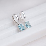Kolczyki z Pojedynczym Topazem Silver (id: 2303)