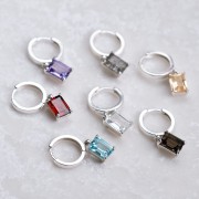 Kolczyki z Pojedynczym Topazem Silver (id: 2303)