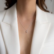 Naszyjnik Serce z Kamieniem Księżycowym Silver (id: 2321)