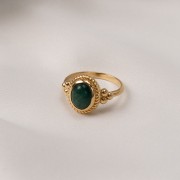 Pierścionek Royal z Awenturynem Gold (id: 2323)