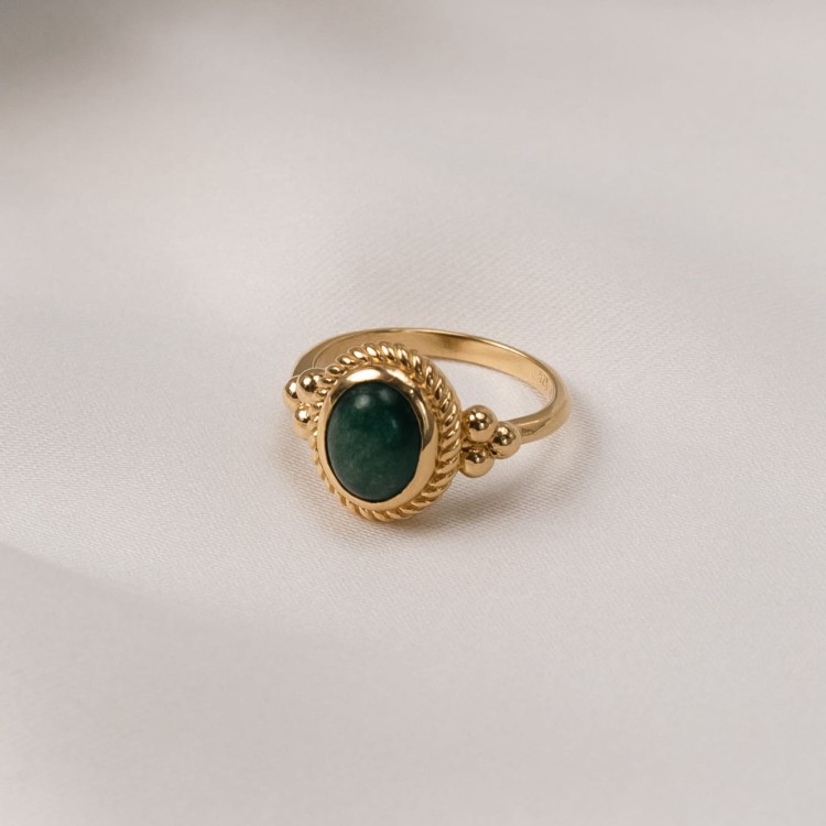 Pierścionek Royal z Awenturynem Gold (id: 2323)