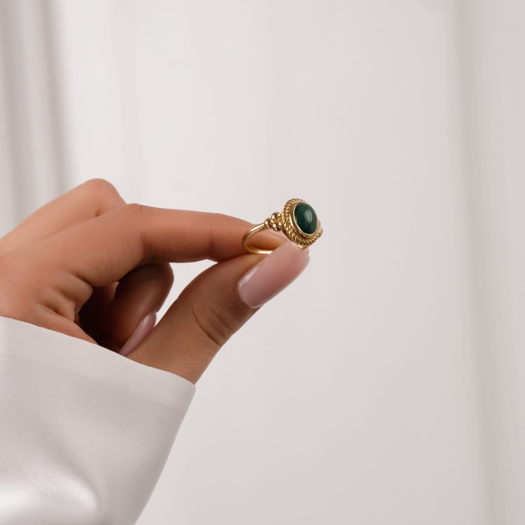 Pierścionek Royal z Awenturynem Gold (id: 2323)