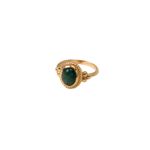 Złoty Pierścionek Royal z Awenturynem (id: 2324)