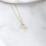 Naszyjnik z Kwadratowym Kamieniem Księżycowym Gold (id: 2327)