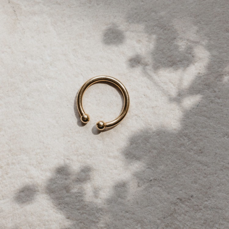 Nausznica z Kulkami Gold