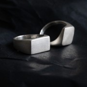 Sygnet Prostokąt Basic Silver