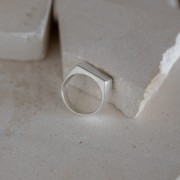 Sygnet Prostokąt Basic Silver