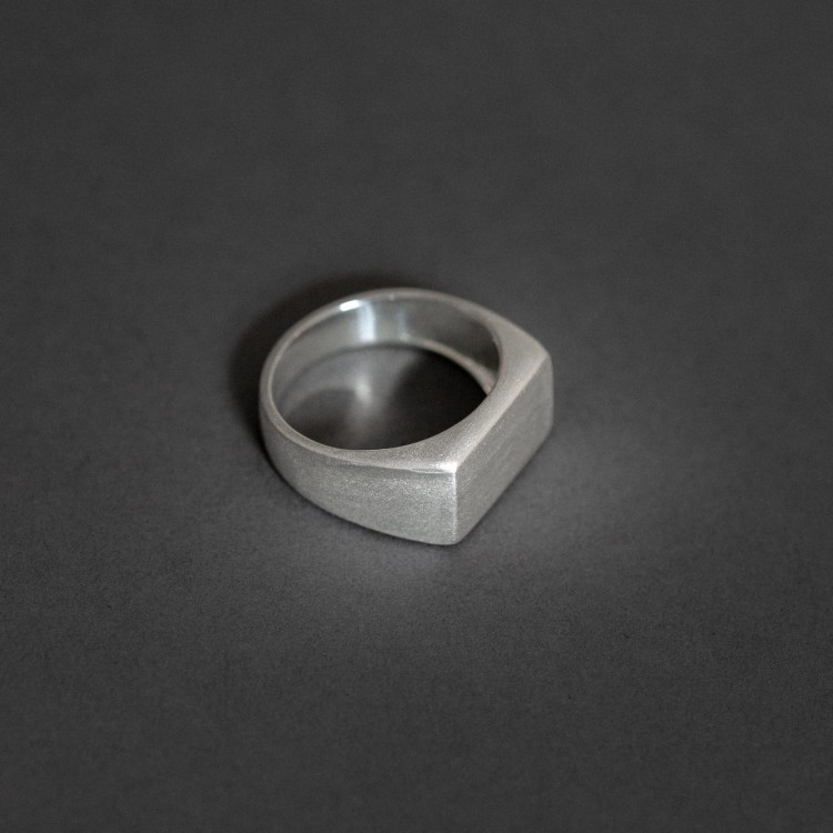 Sygnet Prostokąt Basic Silver