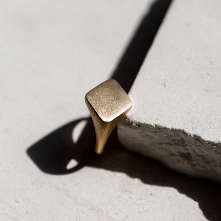 Sygnet Romb Basic Gold