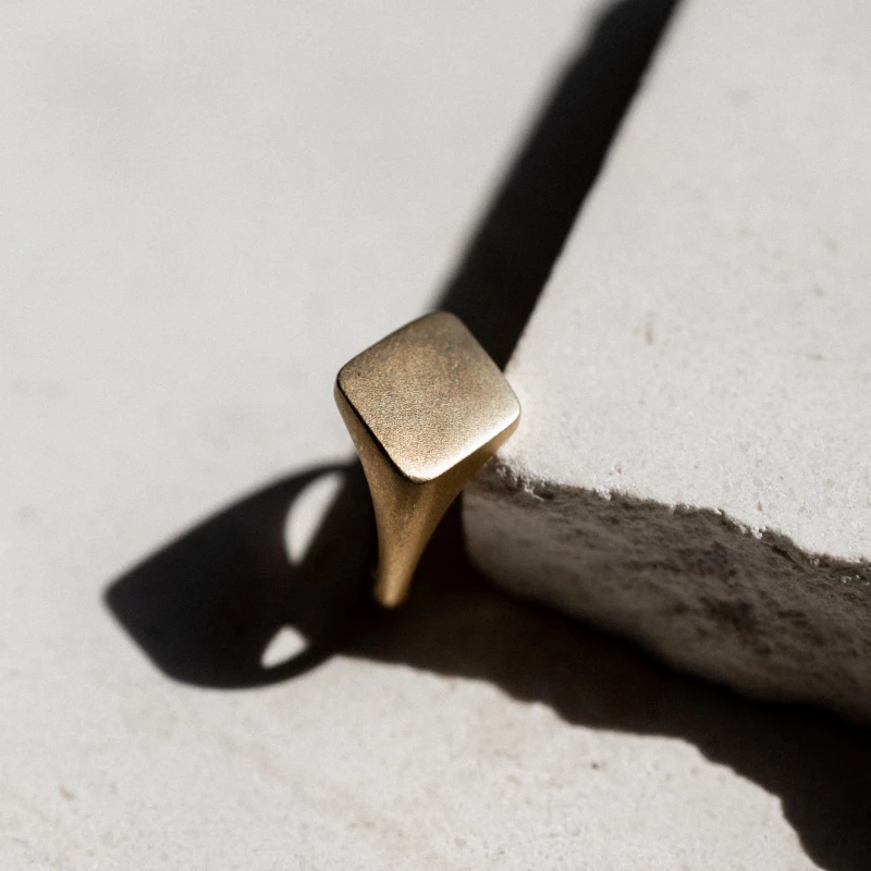 Sygnet Romb Basic Gold