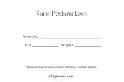 Karta podarunkowa 696 na bransoletkę permanentną