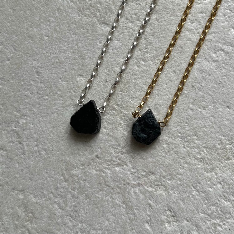 Naszyjnik z Czarnym Turmalinem Łezka Gold