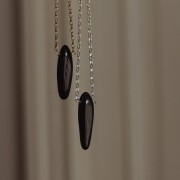 Naszyjnik z Podłużnym Onyksem Silver