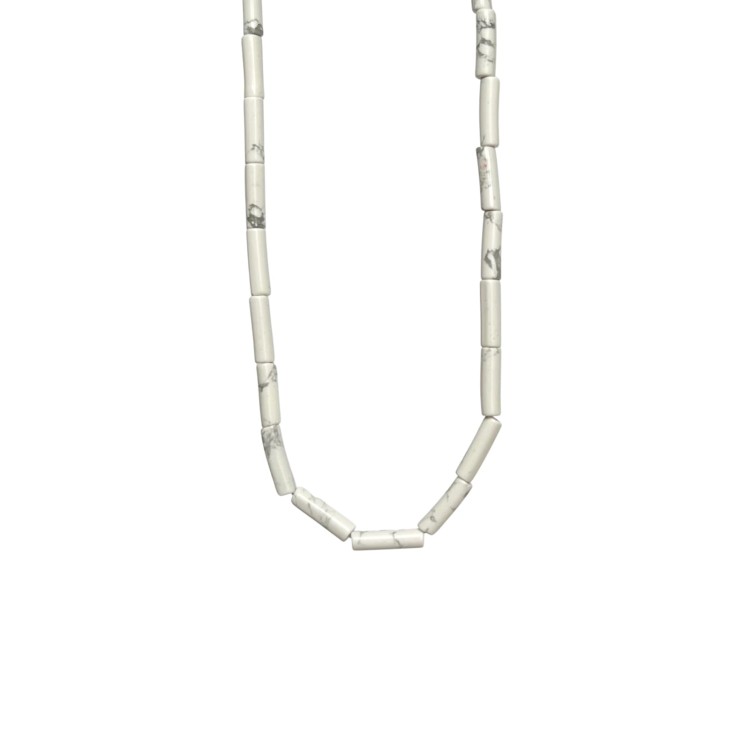 Naszyjnik Rurka Howlit Biały